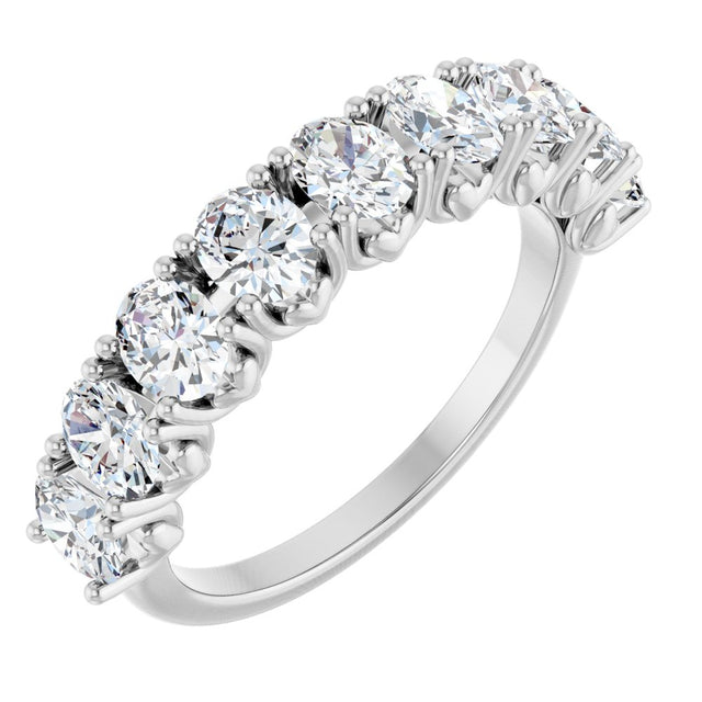 14K White Gold 2 CTW Natural Diamond Anniversary Band