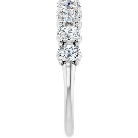 Platinum 1 3/8 CTW Natural Diamond Anniversary Band