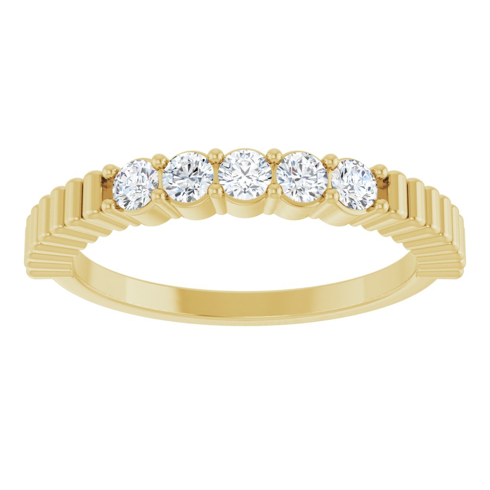 14K Yellow Gold 1/3 CTW Natural Diamond Anniversary Band