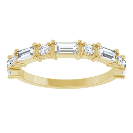 14K Yellow Gold 5/8 CTW Natural Diamond Anniversary Band