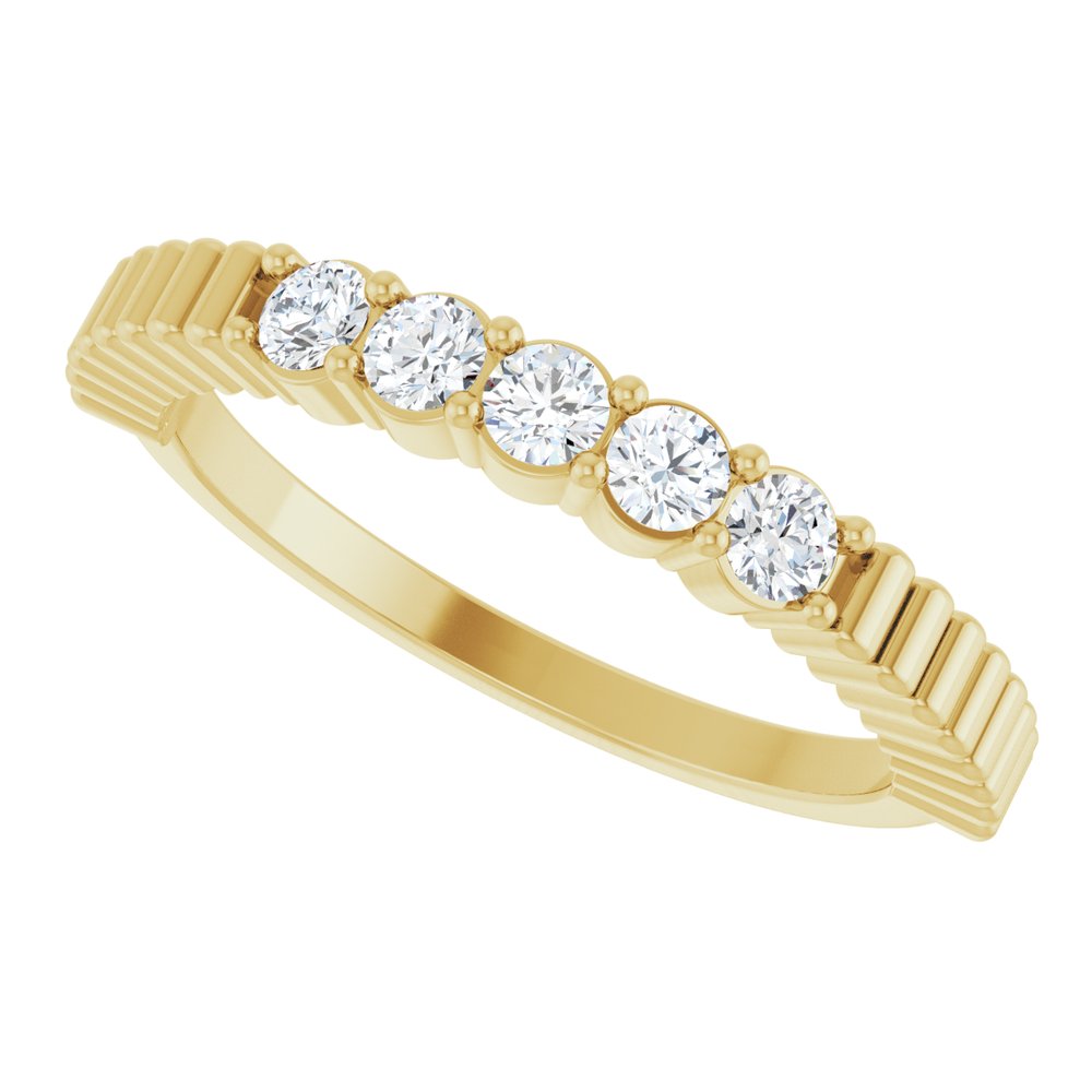 14K Yellow Gold 1/3 CTW Natural Diamond Anniversary Band