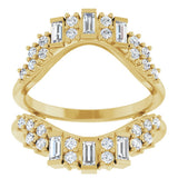 14K Yellow Gold 5/8 CTW Natural Diamond Ring Guard