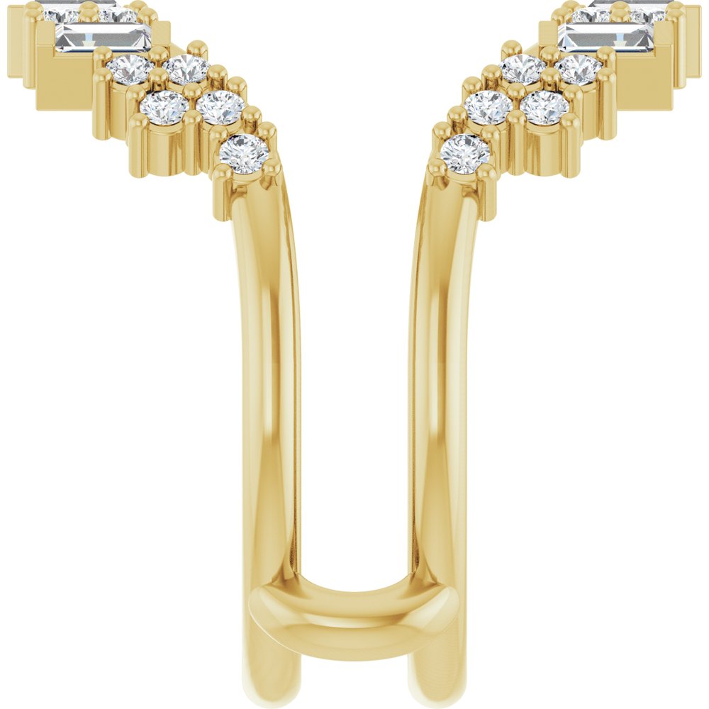 14K Yellow Gold 5/8 CTW Natural Diamond Ring Guard