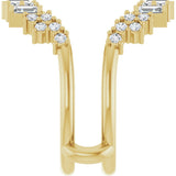 14K Yellow Gold 5/8 CTW Natural Diamond Ring Guard