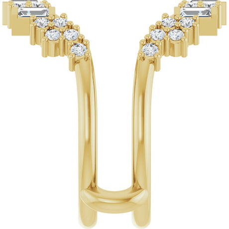 14K Yellow Gold 5/8 CTW Natural Diamond Ring Guard