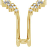 14K Yellow Gold 5/8 CTW Natural Diamond Ring Guard