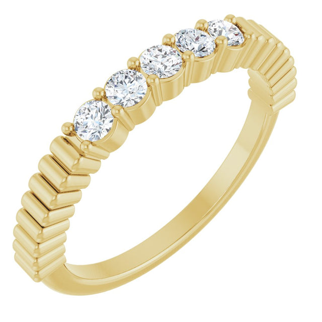14K Yellow Gold 1/3 CTW Natural Diamond Anniversary Band