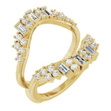 14K Yellow Gold 5/8 CTW Natural Diamond Ring Guard