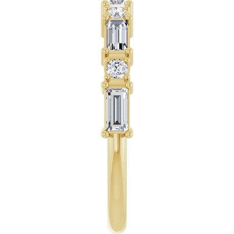 14K Yellow Gold 5/8 CTW Natural Diamond Anniversary Band