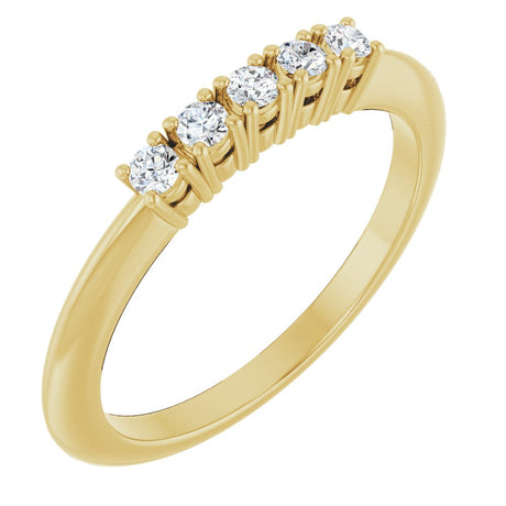 14K Yellow Gold 1/6 CTW Lab-Grown Diamond Anniversary Band