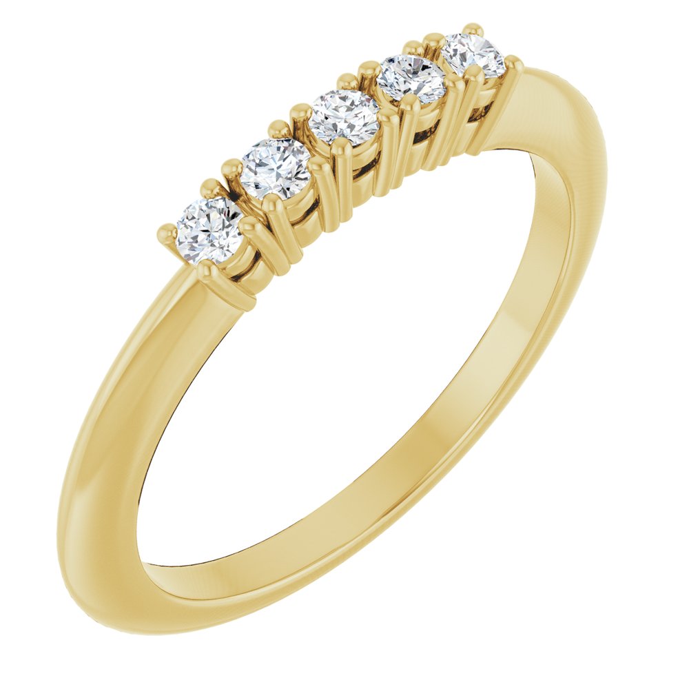 14K Yellow Gold 1/6 CTW Lab-Grown Diamond Anniversary Band