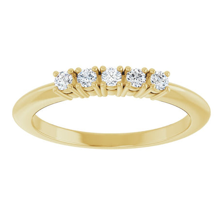 14K Yellow Gold 1/6 CTW Lab-Grown Diamond Anniversary Band