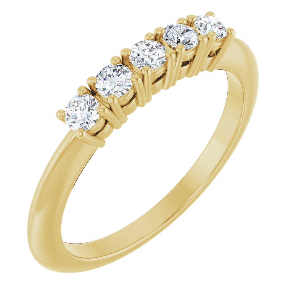 14K Yellow Gold 1/3 CTW Lab-Grown Diamond Anniversary Band