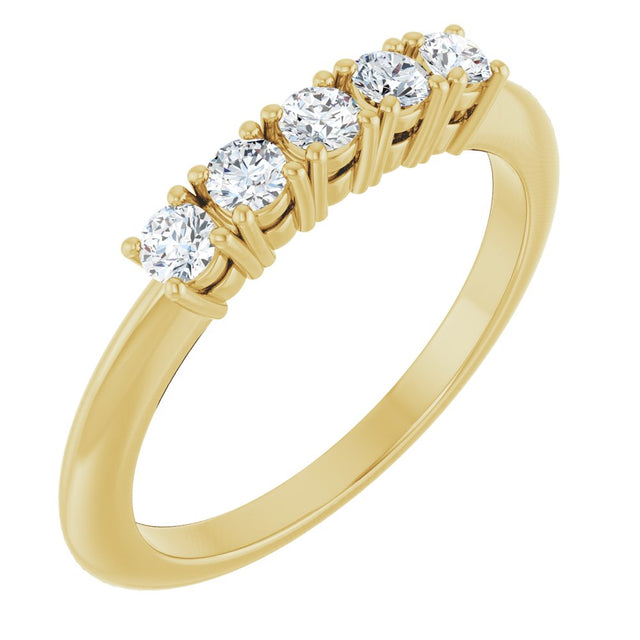 14K Yellow Gold 1/3 CTW Lab-Grown Diamond Anniversary Band