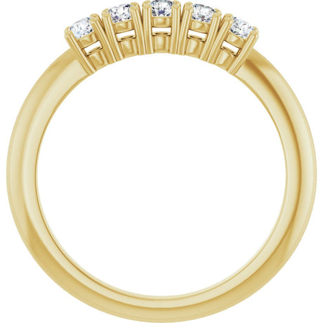 14K Yellow Gold 1/3 CTW Lab-Grown Diamond Anniversary Band