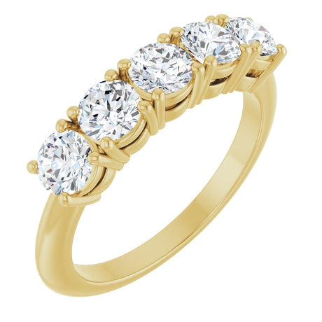 14K Yellow Gold 1 1/3 CTW Lab-Grown Diamond Anniversary Band