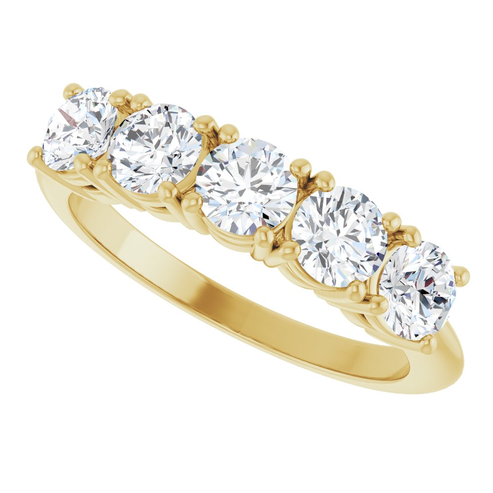 14K Yellow Gold 1 1/3 CTW Lab-Grown Diamond Anniversary Band