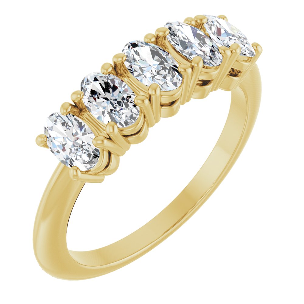14K Yellow Gold 9/10 CTW Lab-Grown Diamond Anniversary Band