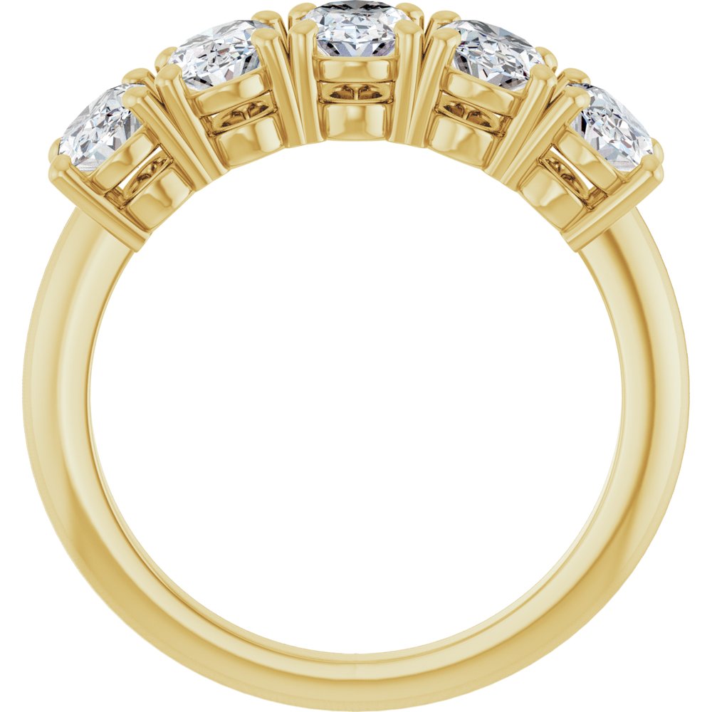 14K Yellow Gold 2 CTW Lab-Grown Diamond Anniversary Band
