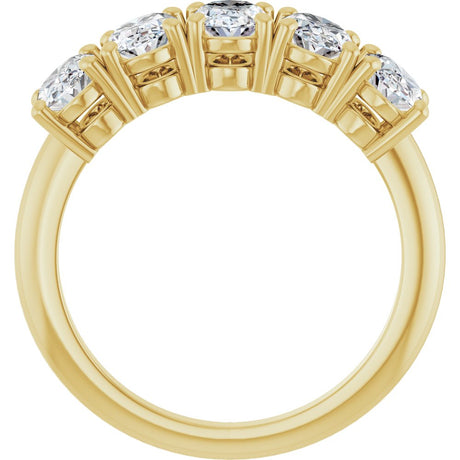 14K Yellow Gold 2 CTW Lab-Grown Diamond Anniversary Band