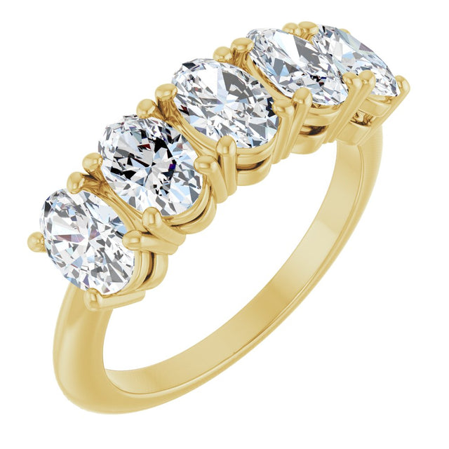 14K Yellow Gold 2 CTW Lab-Grown Diamond Anniversary Band