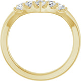 14K Yellow Gold 1/2 CTW Lab-Grown Diamond Contour Band