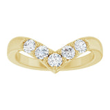 14K Yellow Gold 1/2 CTW Natural Diamond Contour Band