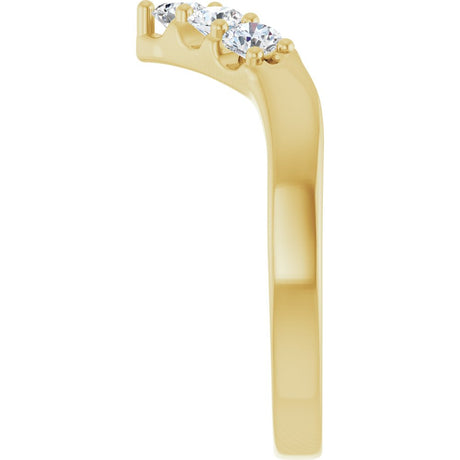 14K Yellow Gold 1/2 CTW Natural Diamond Contour Band