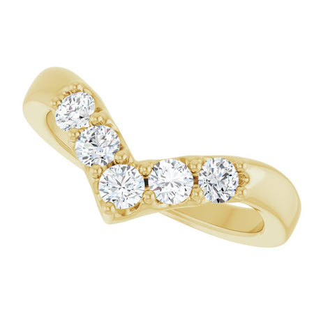 14K Yellow Gold 1/2 CTW Lab-Grown Diamond Contour Band