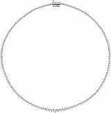 14K White Gold 6 5/8 CTW Lab-Grown Diamond 16 1/2" Line Necklace