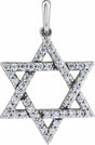 14K White Gold 3/8 CTW Lab-Grown Diamond Star of David Pendant
