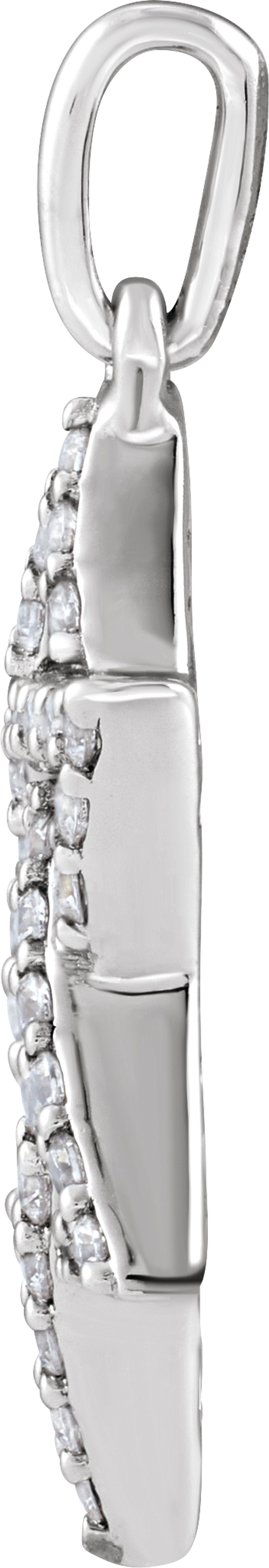 14K White Gold 3/8 CTW Natural Diamond Star of David Pendant