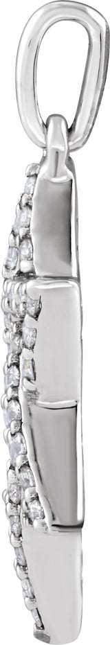 14K White Gold 3/8 CTW Natural Diamond Star of David Pendant