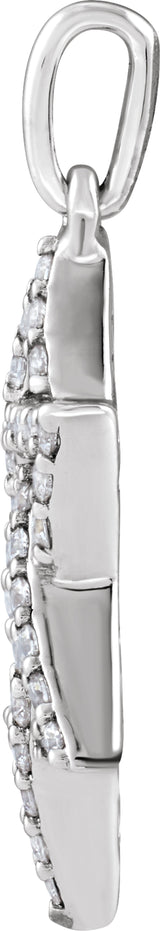 14K White 3/8 CTW Natural Diamond Star of David Pendant