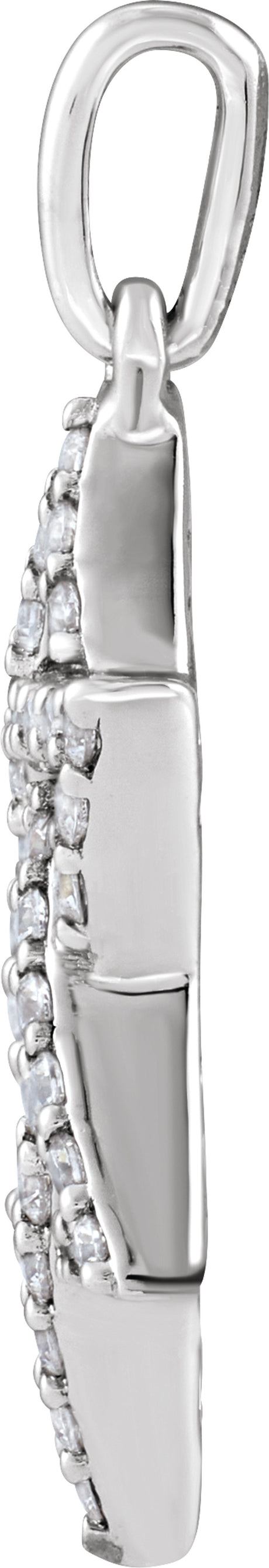 14K White 3/8 CTW Lab-Grown Diamond Star of David Pendant