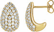 14K Yellow Gold 1 3/4 CTW Lab-Grown Diamond Teardrop Earrings