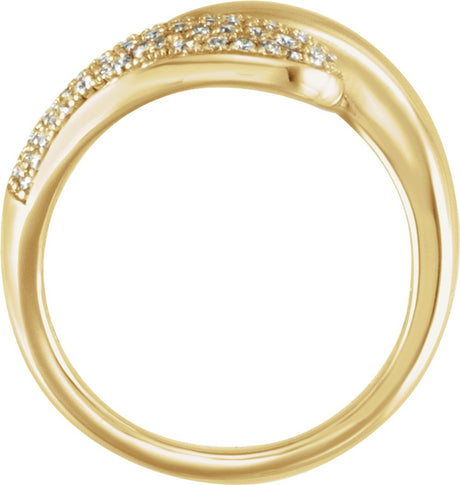 14K Yellow Gold 1/2 CTW Lab-Grown Diamond Bypass Ring