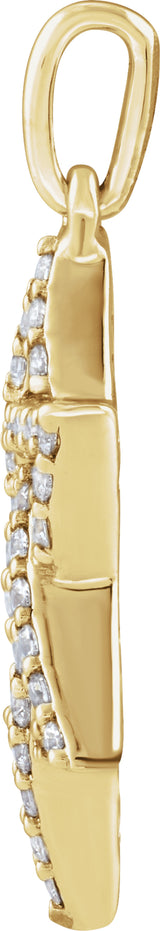 14K Yellow 3/8 CTW Natural Diamond Star of David Pendant