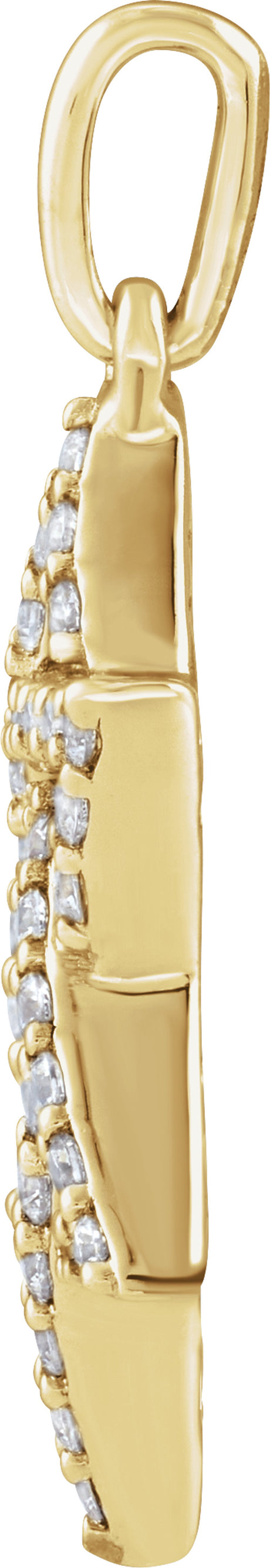 14K Yellow 3/8 CTW Natural Diamond Star of David Pendant