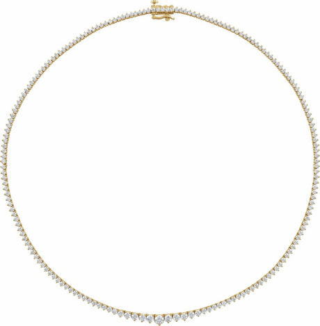 14K Yellow Gold 6 5/8 CTW Lab-Grown Diamond 16 1/2" Line Necklace