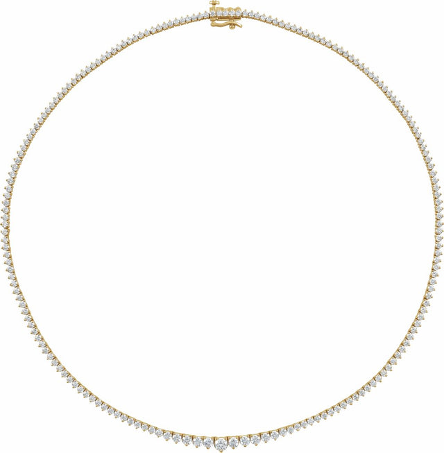 14K Yellow Gold 6 5/8 CTW Lab-Grown Diamond 16 1/2" Line Necklace