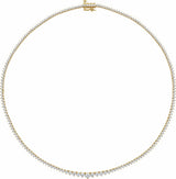14K Yellow Gold 6 5/8 CTW Lab-Grown Diamond 16 1/2" Line Necklace