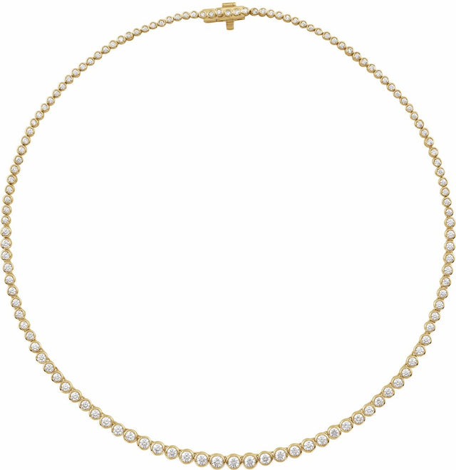 14K Yellow Gold 5 1/5 CTW Lab-Grown Diamond 16" Necklace
