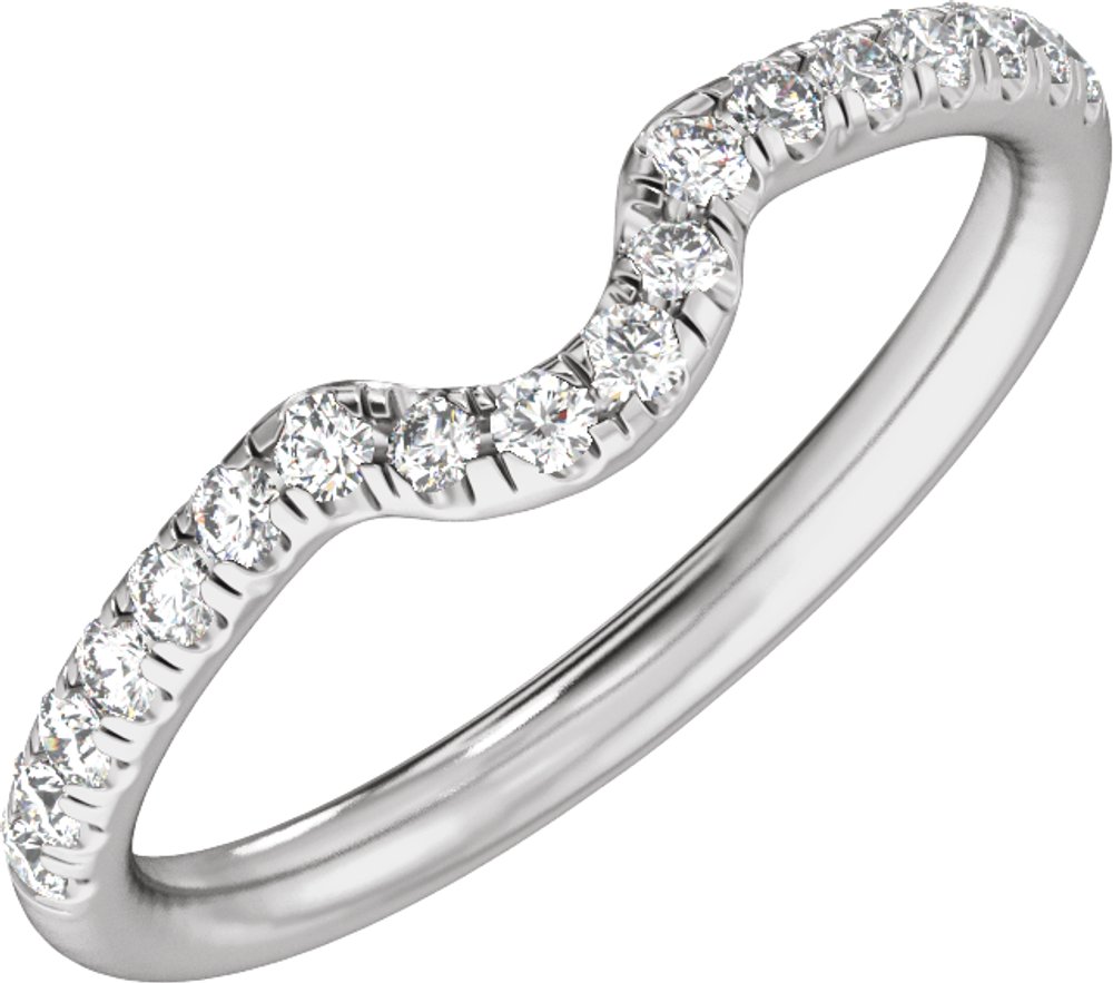 14K White Gold 1/3 CTW Lab-Grown Diamond Band