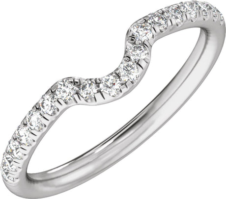 14K White Gold 1/3 CTW Lab-Grown Diamond Band