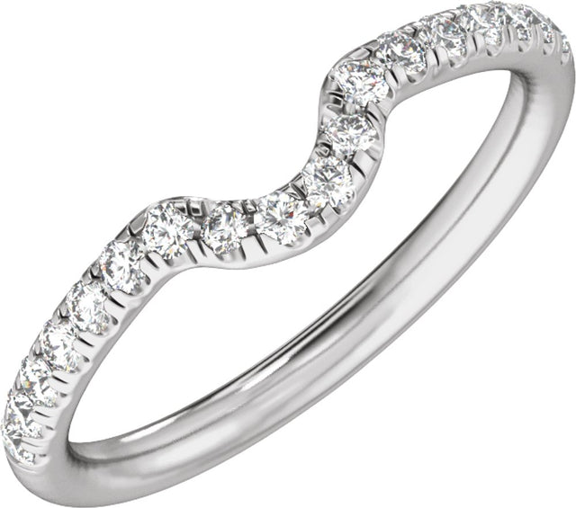 14K White Gold 1/3 CTW Lab-Grown Diamond Band