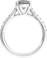 14K White Gold 9.8x4.9 mm Oval 1 1/3 CTW Lab-Grown Diamond Engagement Ring