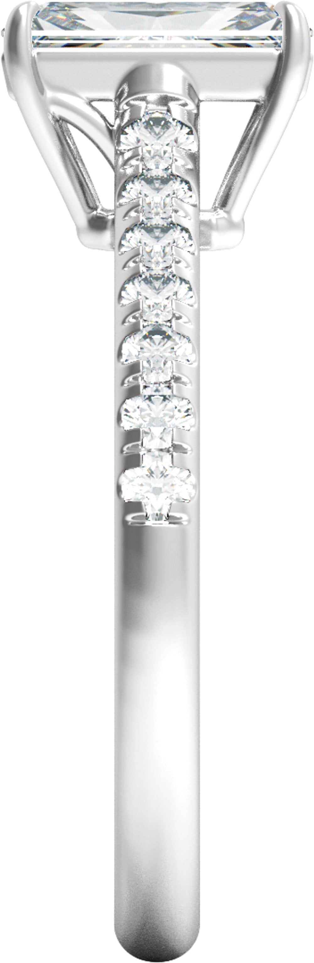 14K White Gold 8.6x4.3 mm Radiant 1 1/3 CTW Lab-Grown Diamond Engagement Ring