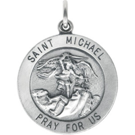 Sterling Silver St. Michael Medal Pendant