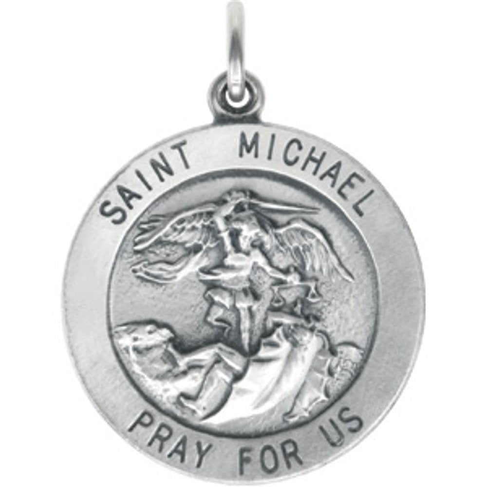 Sterling Silver St. Michael Medal Pendant